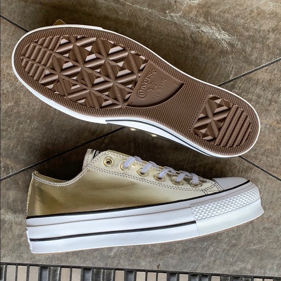 CONVERSE CTAS LIFT OX PLATFORM GOLD/BLACK/WHITE WM - Picture 3 of 16